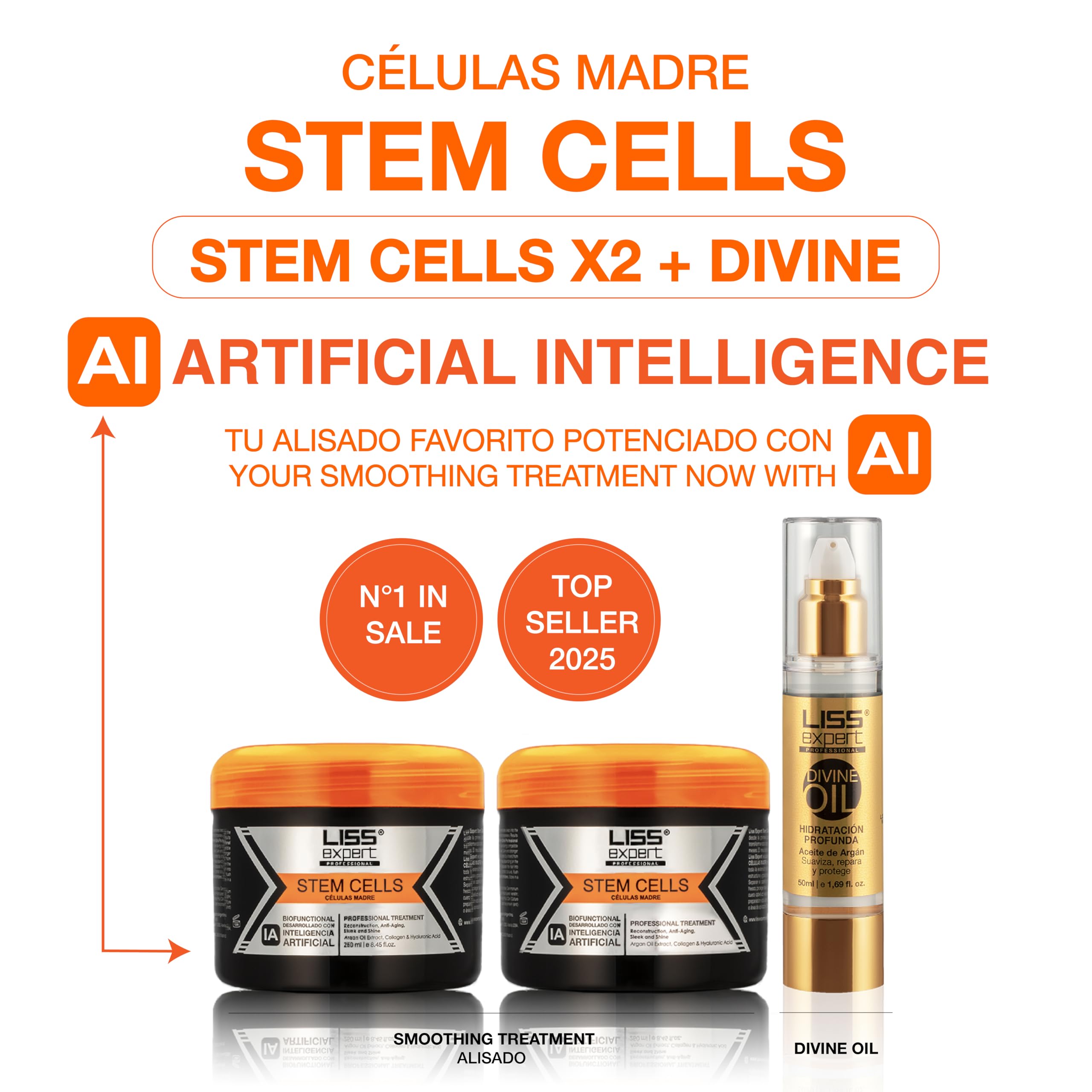Liss Expert Stem Cells Express bottle delivering deep hydration for silky nourished hair
