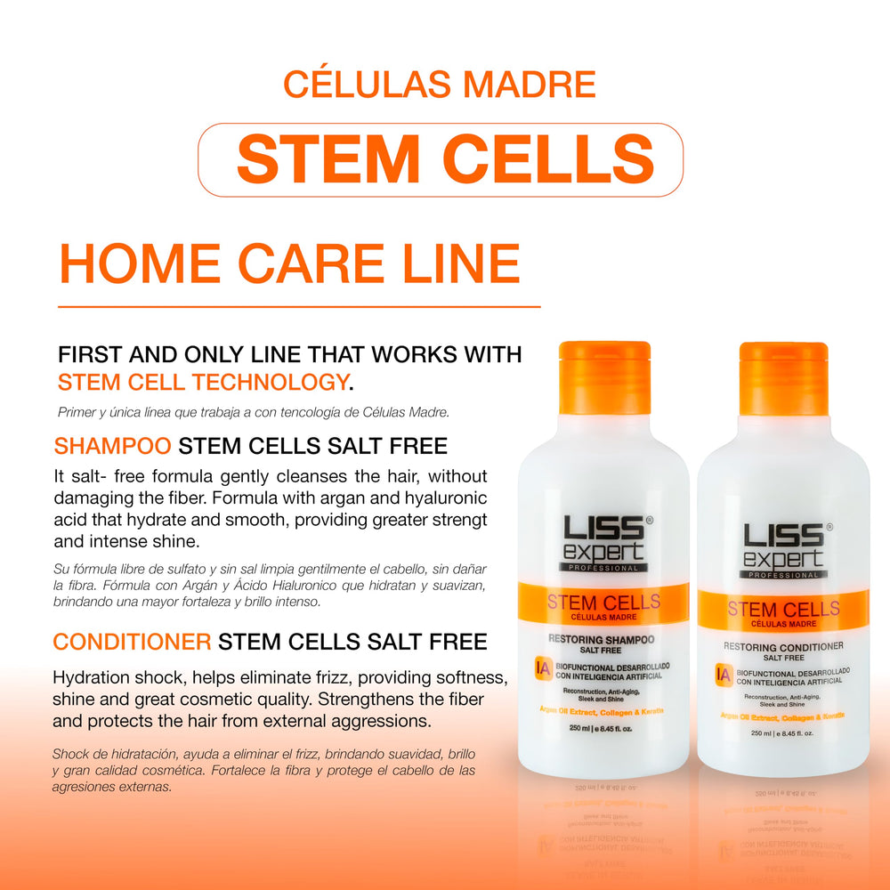 Liss Expert Salt-Free Shampoo and Conditioner packaging highlights gentle cleansing.