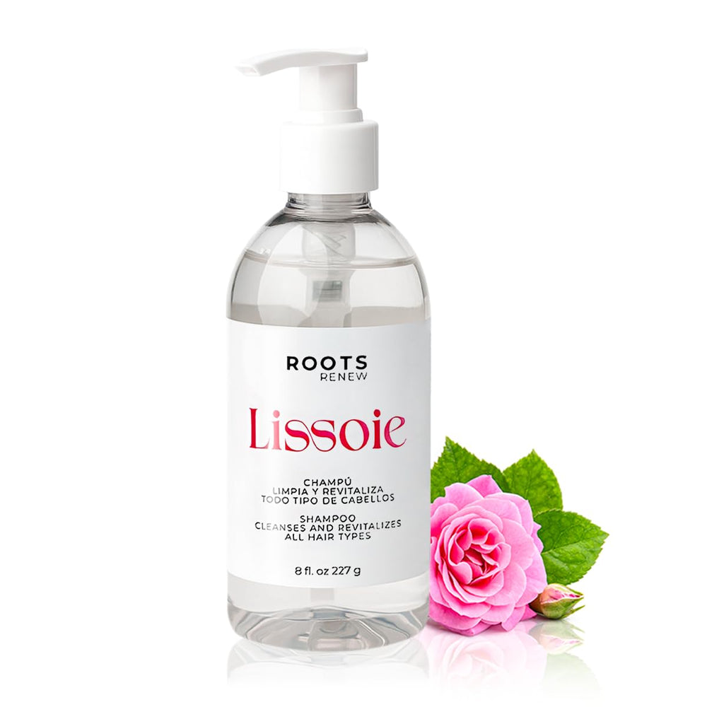 Lissoie Revitalizing Shampoo bottle close-up for daily cleansing.
