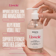 Lissoie Revitalizing Shampoo daily use slip for easier detangling.
