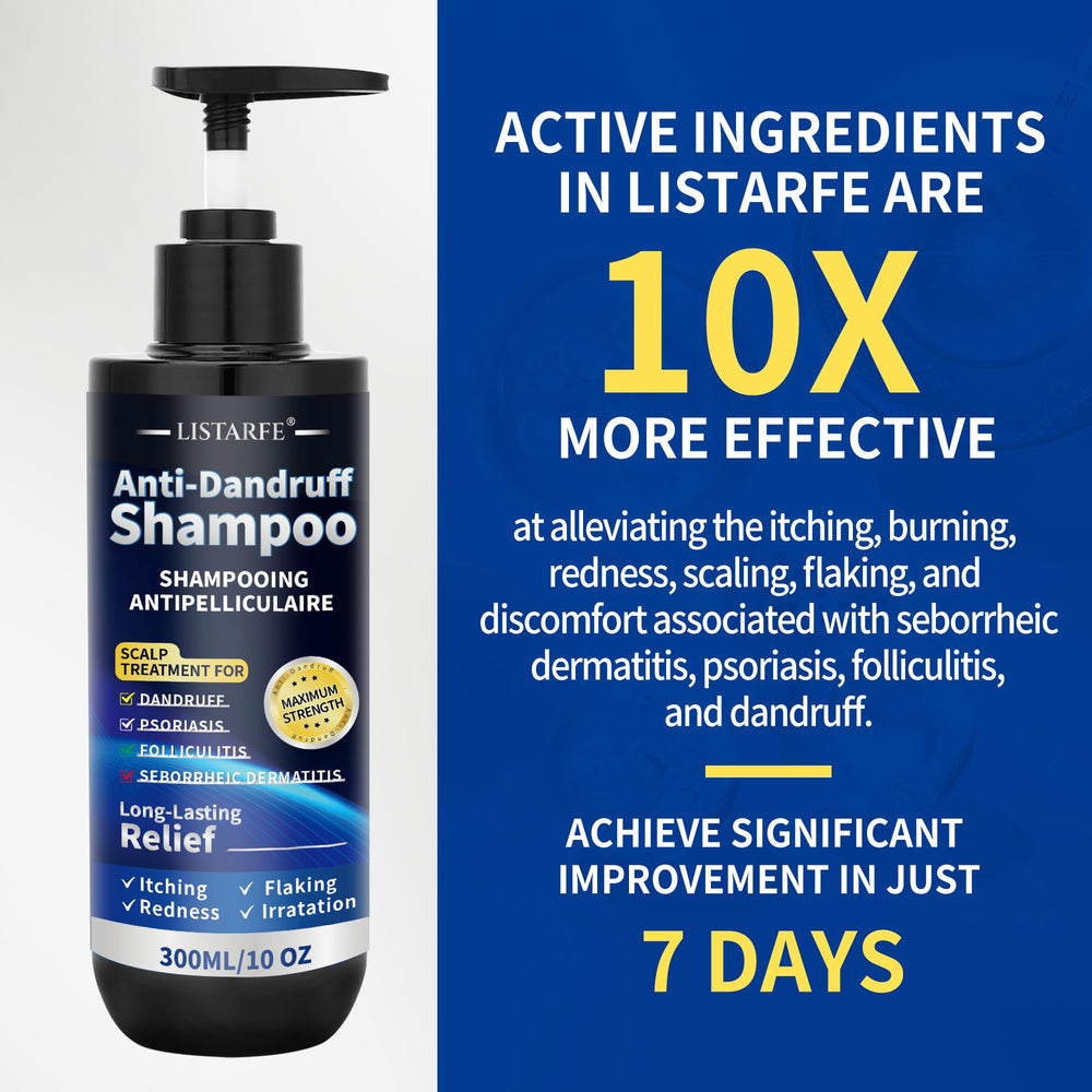 Listarfe Dandruff Shampoo rich lather shown for soothing cleansing