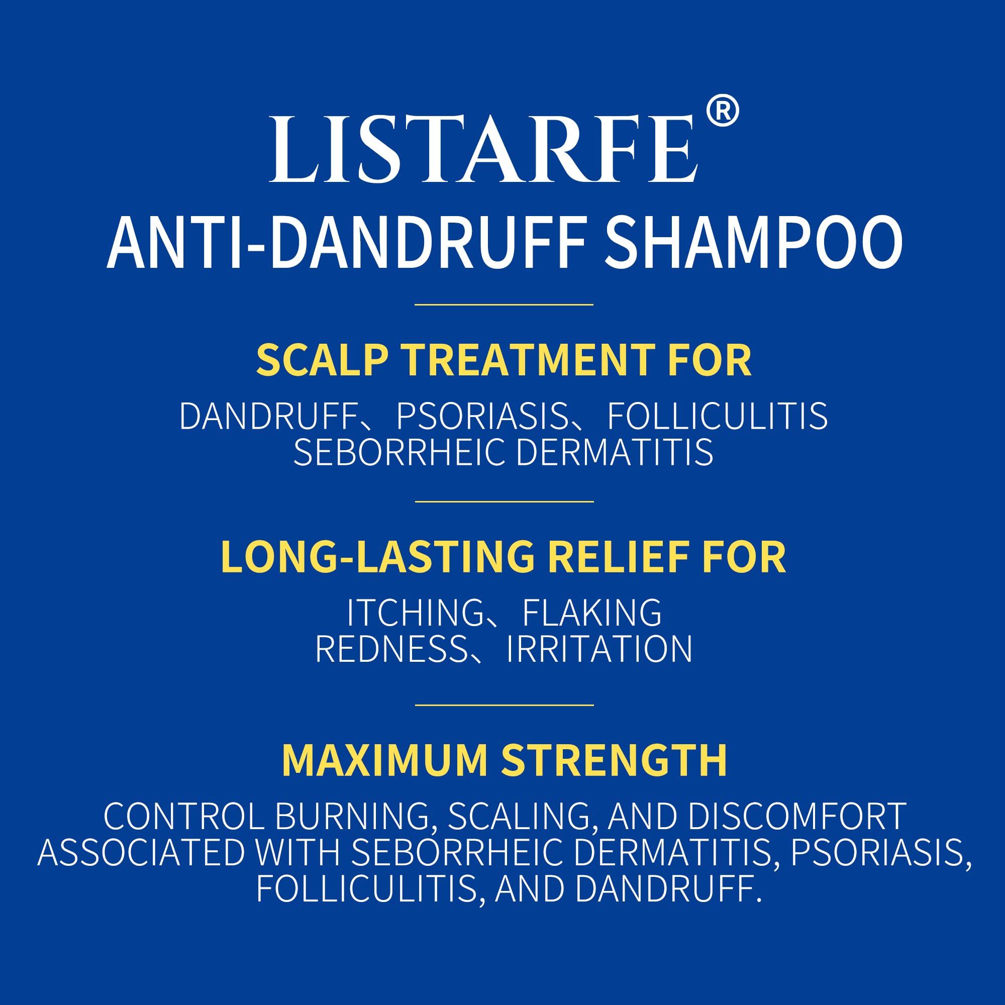 Listarfe Dandruff Shampoo massage on scalp for thorough cleansing