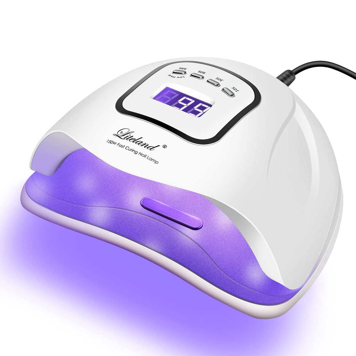 Liteland UV Nail Lamp front view with 150W power for fast gel curing