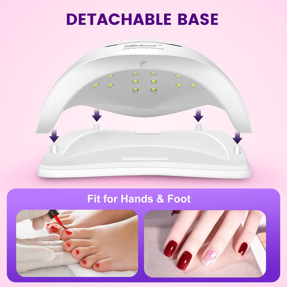Liteland UV Nail Lamp portable handle for easy transport to salon or home