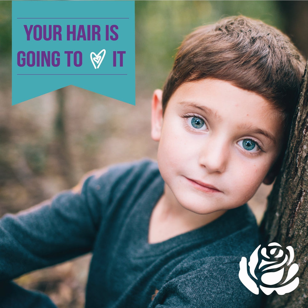 Fragrance-free Little Roseberry gel formula supporting sensitive scalps.