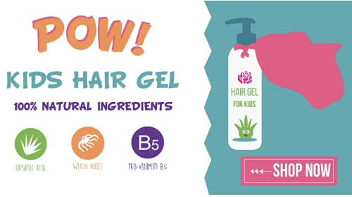 Little Roseberry kids hair gel tube ready for gentle styling