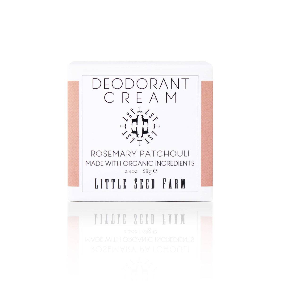 Little Seed Farm deodorant cream jar front view with rosemary patchouli scent for gentle freshness