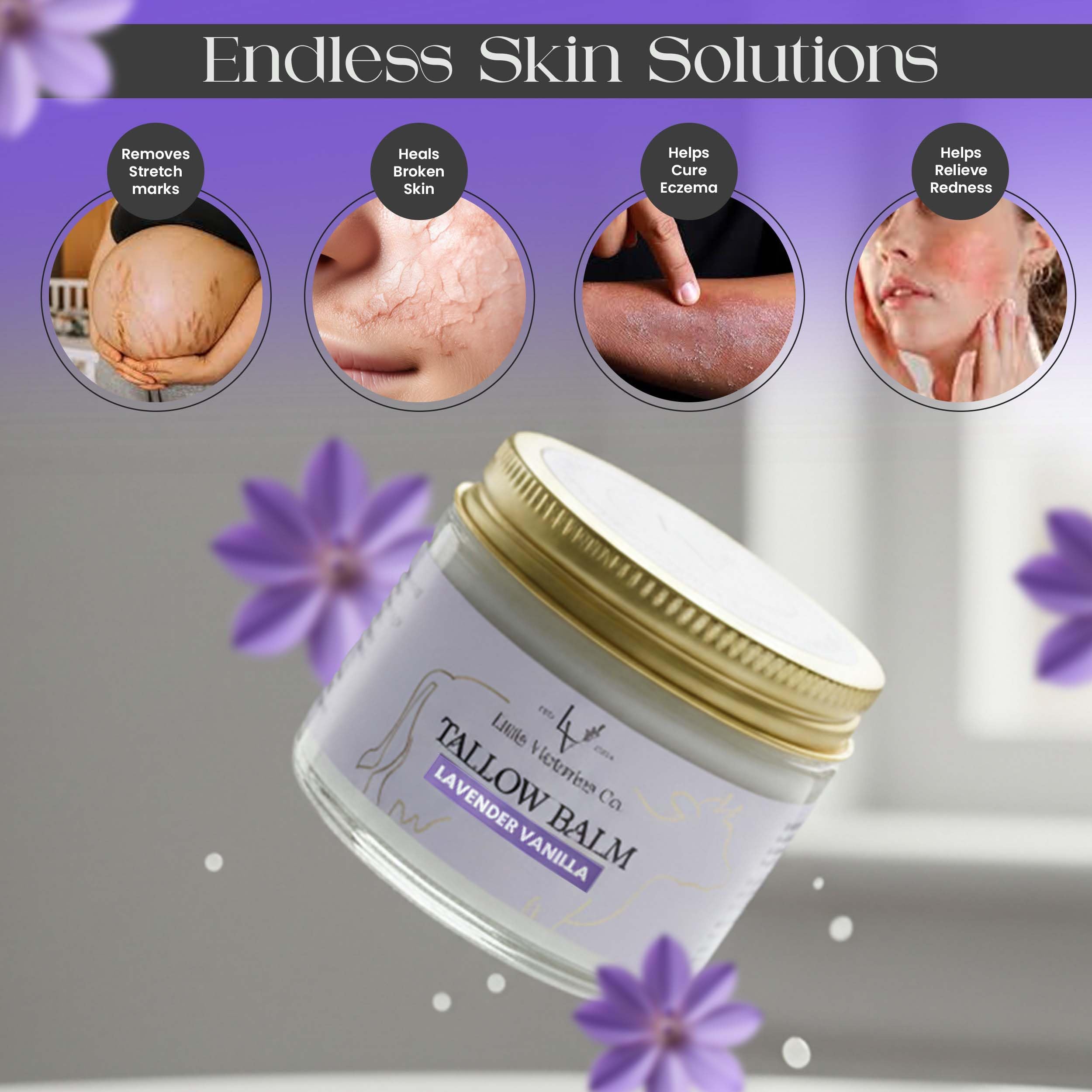 Little Victories Co face and body moisturizer with tallow for versatile daily use.