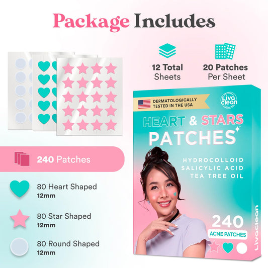 LivaClean star-shaped patch for targeted blemish care with a cute, discreet look.