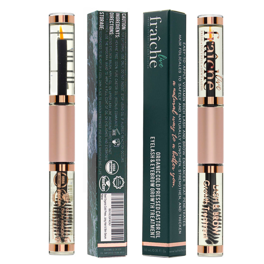 Live Fraiche lash serum tube front for daily conditioning on the go