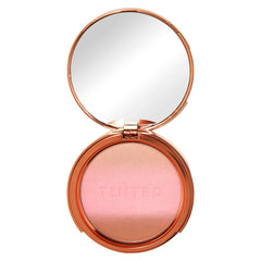 Live Tinted Huebeam gradient bronzer palette closeup for natural sunkissed glow