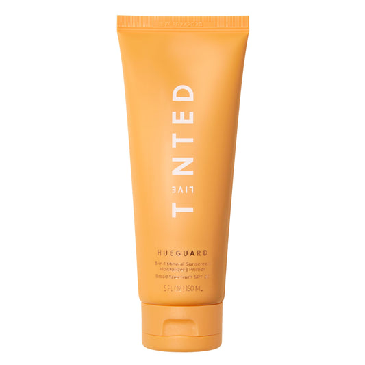 Live Tinted Hueguard bottle front showing 3-in-1 protection.