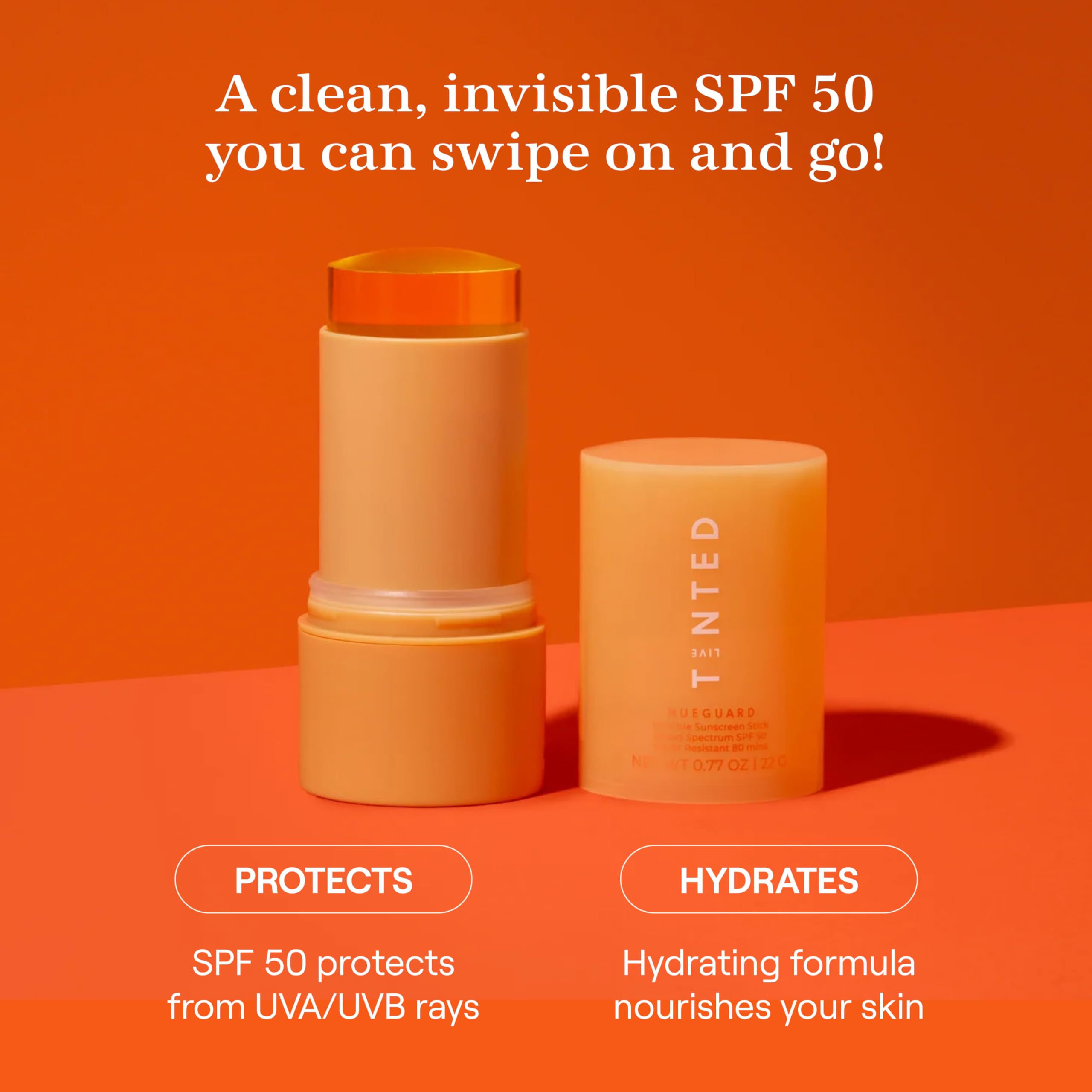 Live Tinted Hueguard SPF 50 face-stick provides reliable sun defense