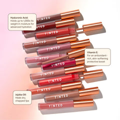 Live Tinted Huelip Lip Crème tube in hand, easy application