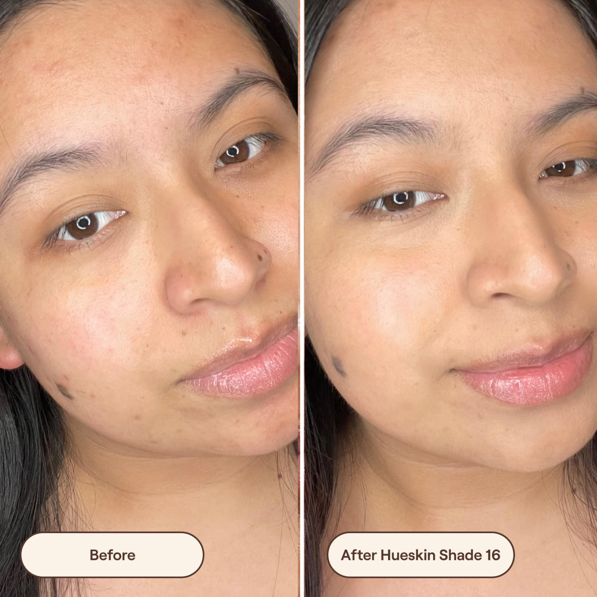 Shade 16 swatch on Live Tinted Hueskin Serum Concealer for natural medium-to-full tone.