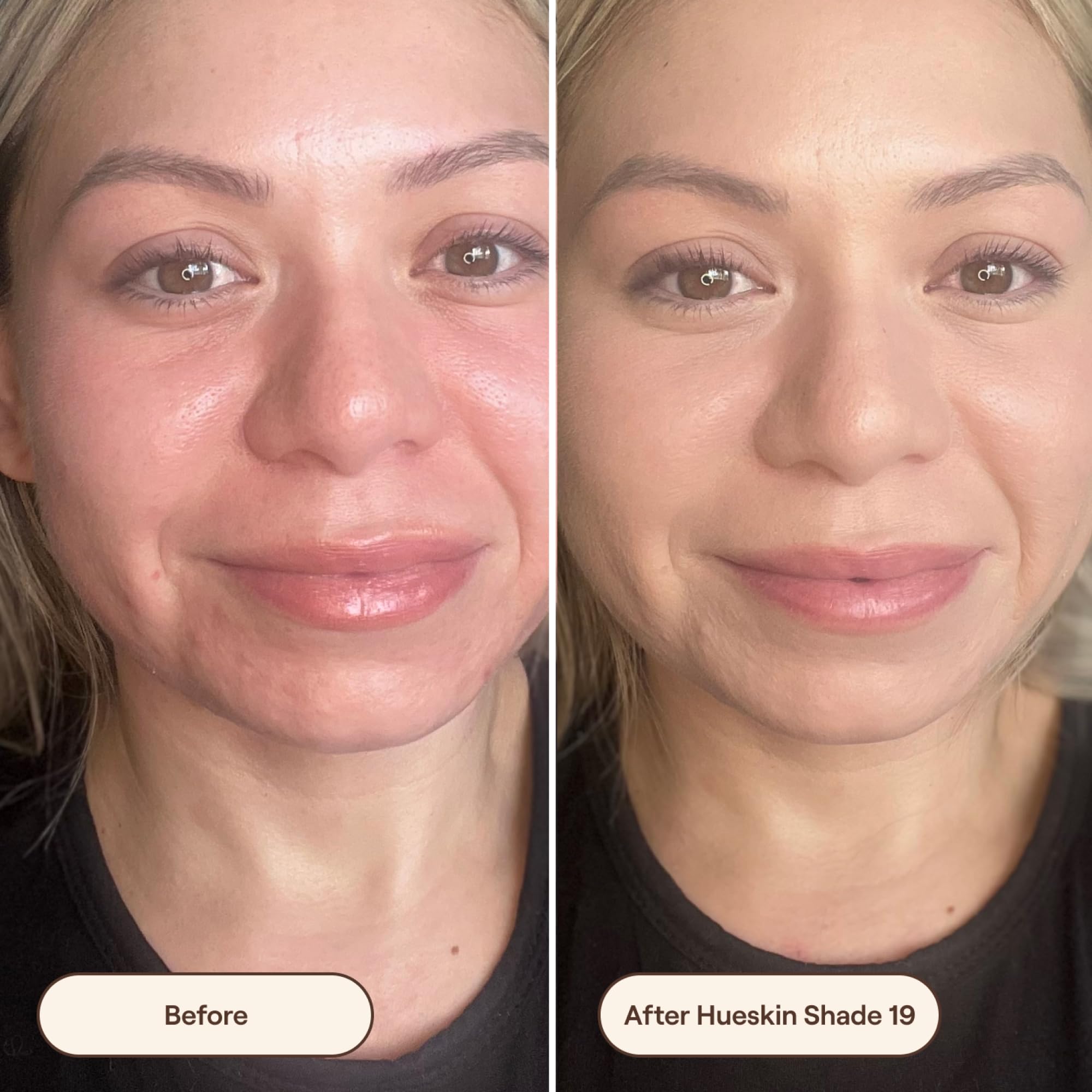 Under-eye application demonstrating brightening and hydrating formula