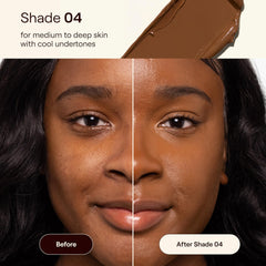 Live Tinted HUESTICK 04 soft matte finish on skin.