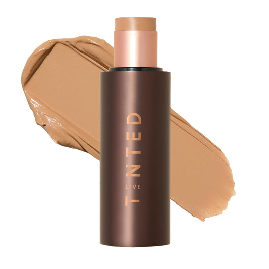 Live Tinted HUESTICK complexion stick bottle for on-the-go even tone.