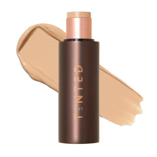Live Tinted HUESTICK complexion stick for buildable coverage and natural finish.