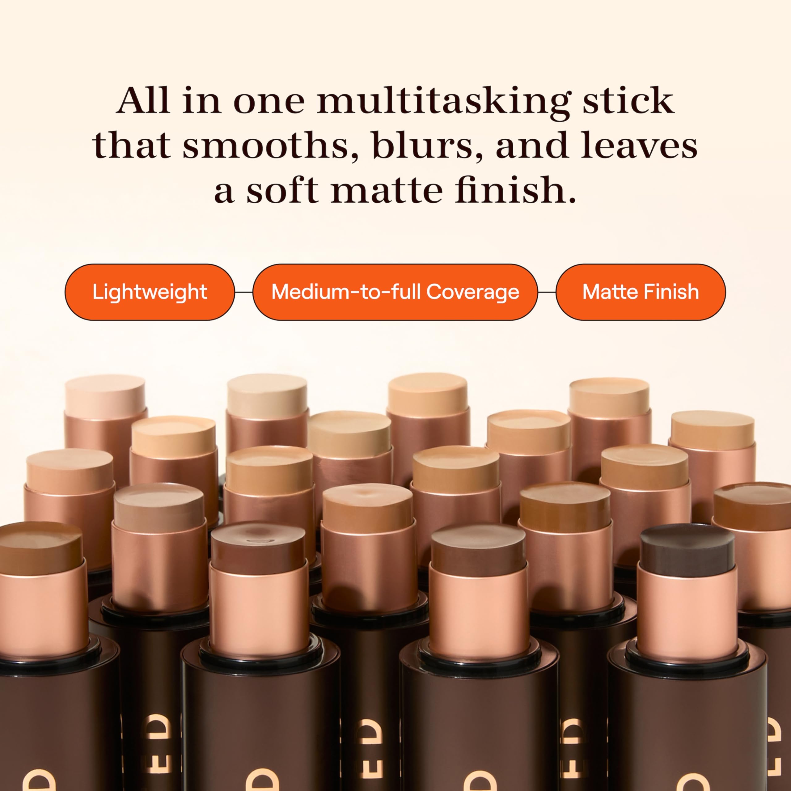 Live Tinted HUESTICK packaging box highlights portability for on-the-go use