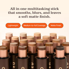 Live Tinted HUESTICK packaging box highlights portability for on-the-go use