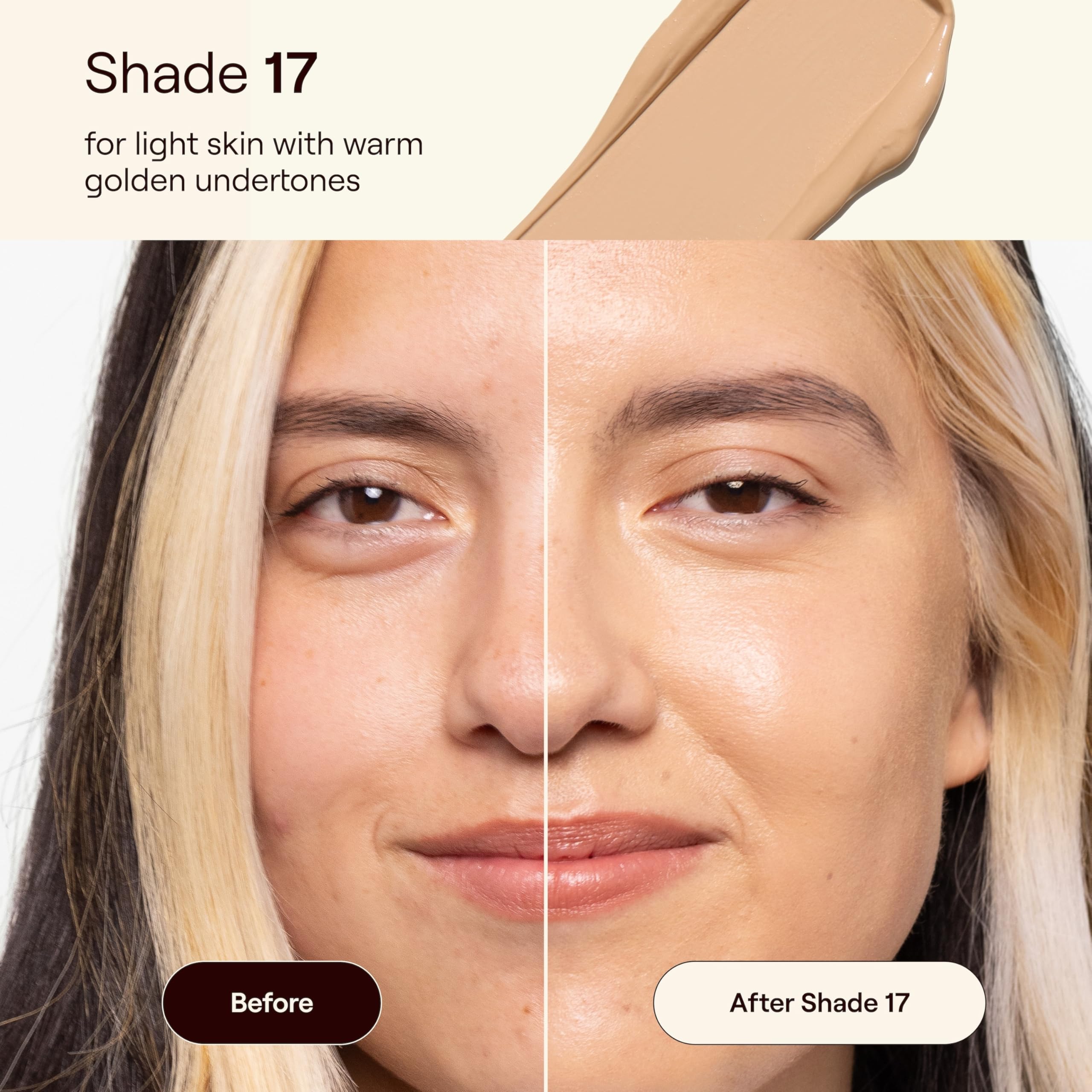 Live Tinted HUESTICK shade 17 for a medium-toned blend across undertones.