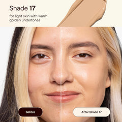 Live Tinted HUESTICK shade 17 for a medium-toned blend across undertones.
