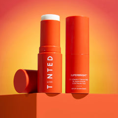 Live Tinted Superbright serum stick on skin demonstrating even tone improvements.