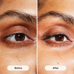 Live Tinted Superhue Eye Cream texture close-up reveals rich hydration for makeup prep.