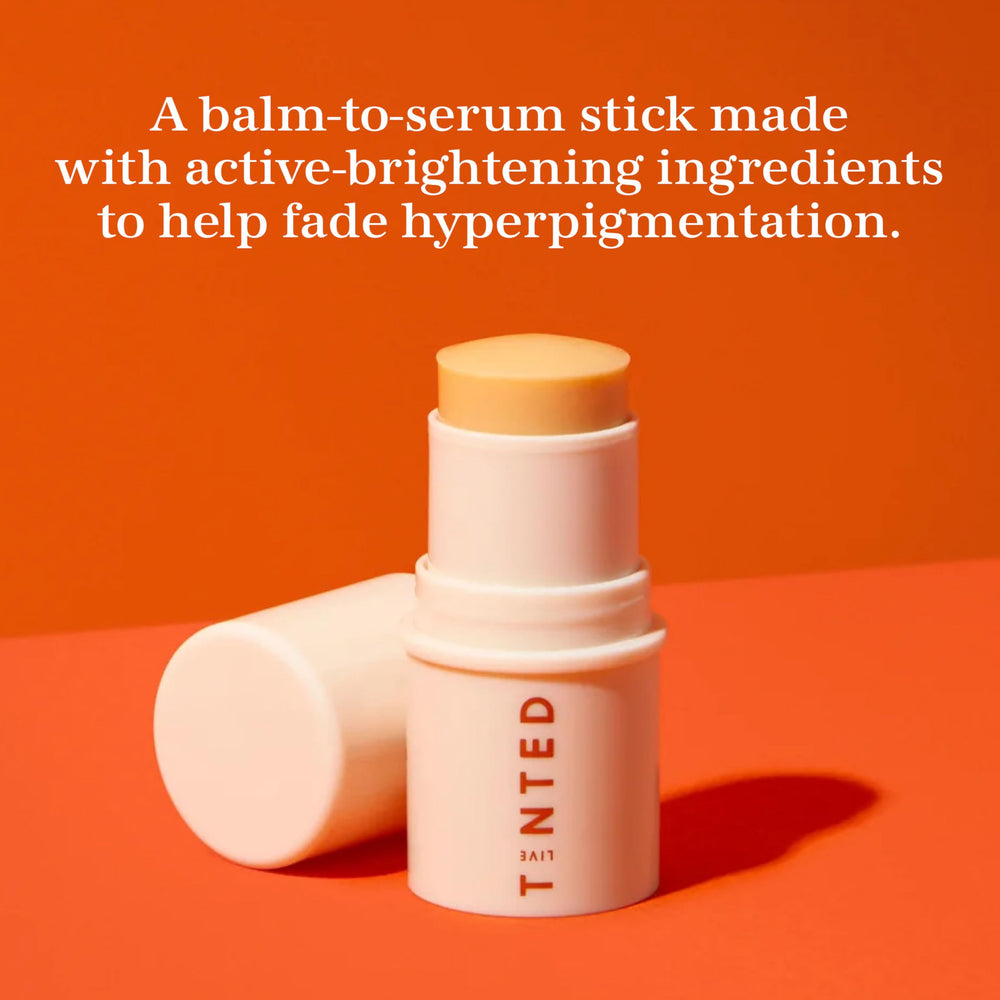Live Tinted Superhue serum stick on the body for even skin tone