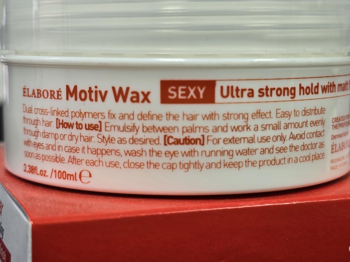Easy washout with water after styling using Motiv Wax Sexy.
