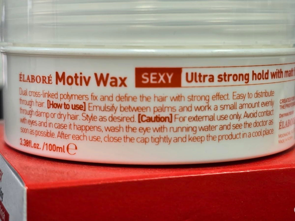Easy washout with water after styling using Motiv Wax Sexy.
