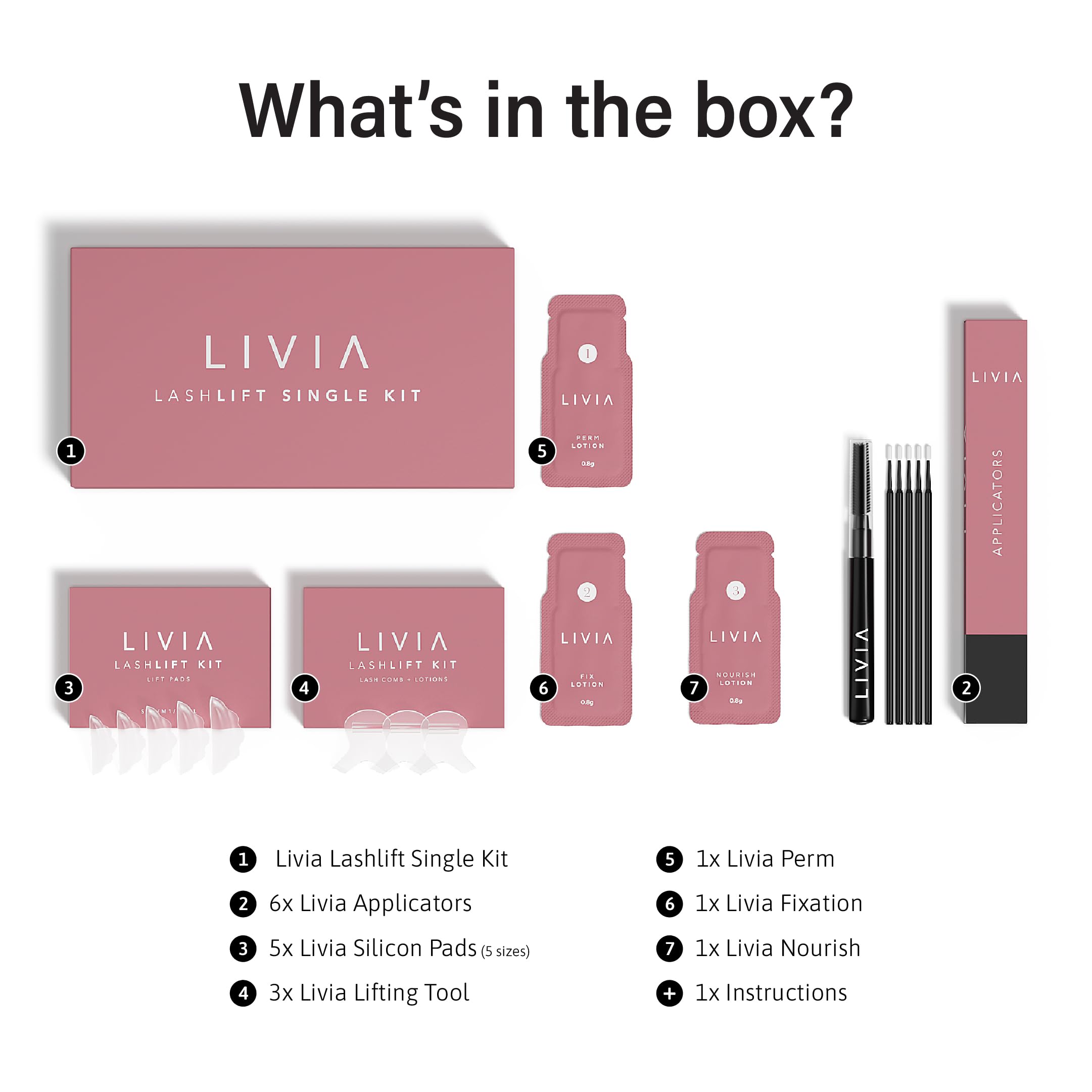LIVIA Illustrated Step Guide helps you DIY salon-quality lashes.
