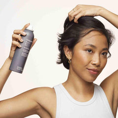 Living Proof Dry Shampoo packaging closeup highlights premium design and gift-ready presentation.