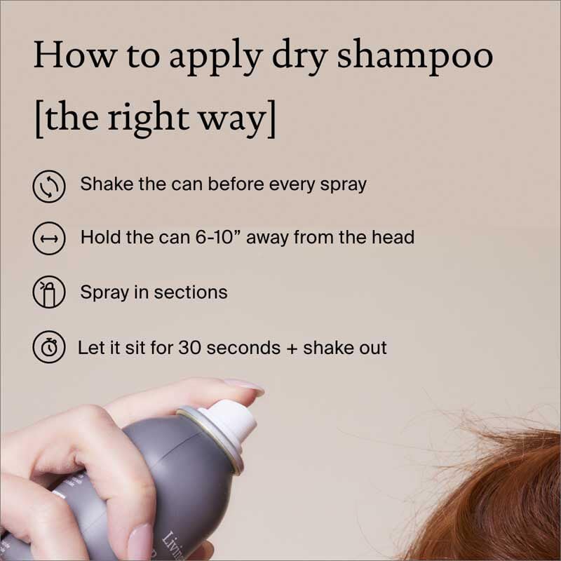 Two-pack display of Living Proof Dry Shampoo for home use.