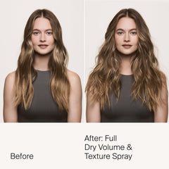 Living Proof Full Dry Volume & Texture Spray close-up of textured hair