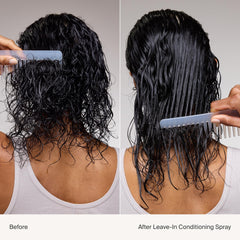 Living Proof Leave-In Conditioning Spray heat protection up to 450F.