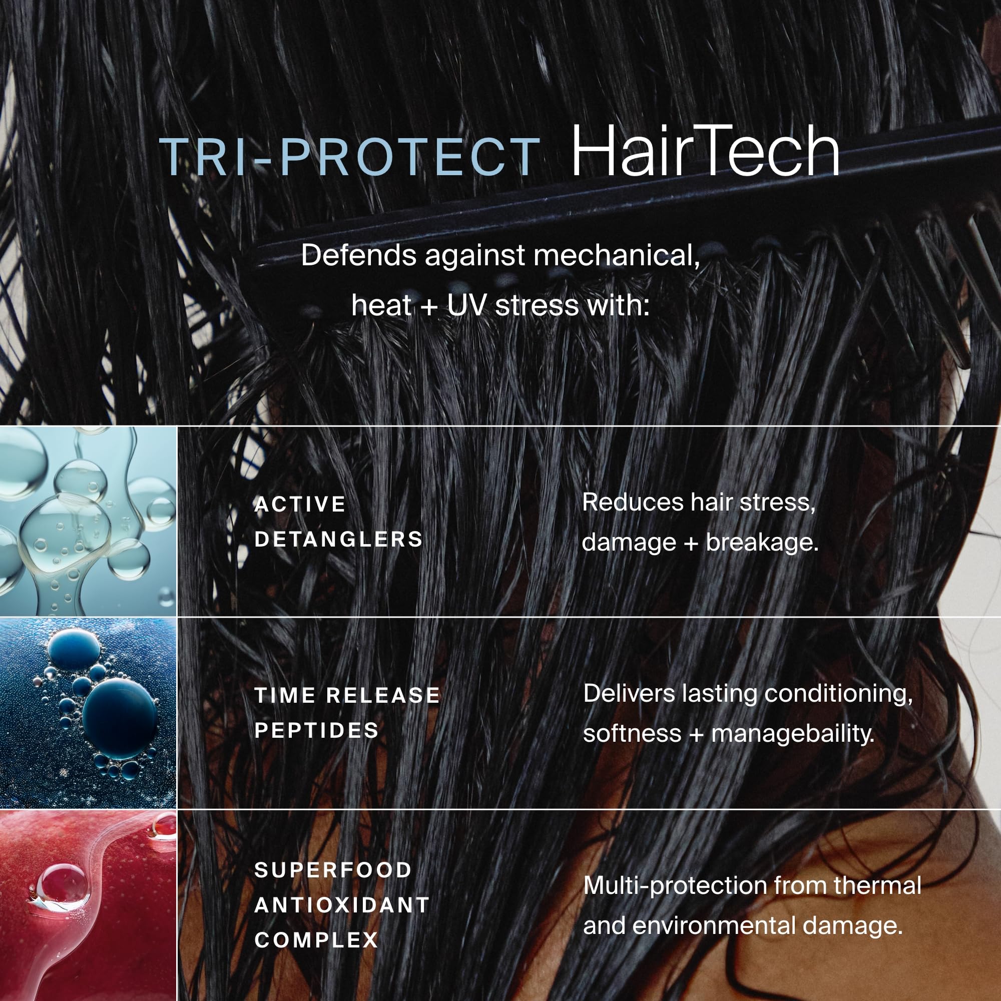 Living Proof Leave-In Conditioning Spray UV shield protects hair from sun damage.