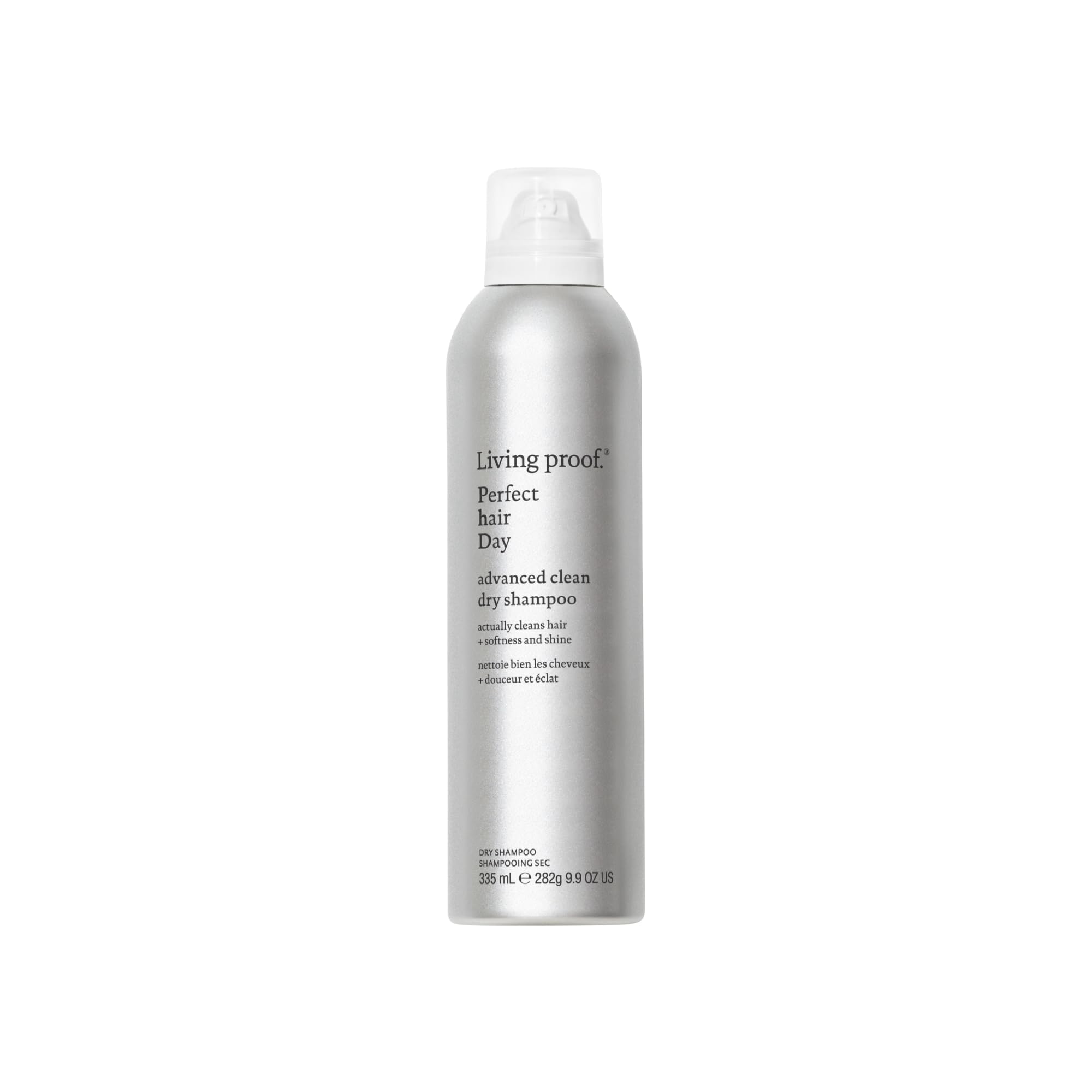 Living Proof phd dry shampoo bottle ready for oil absorption and quick refresh.