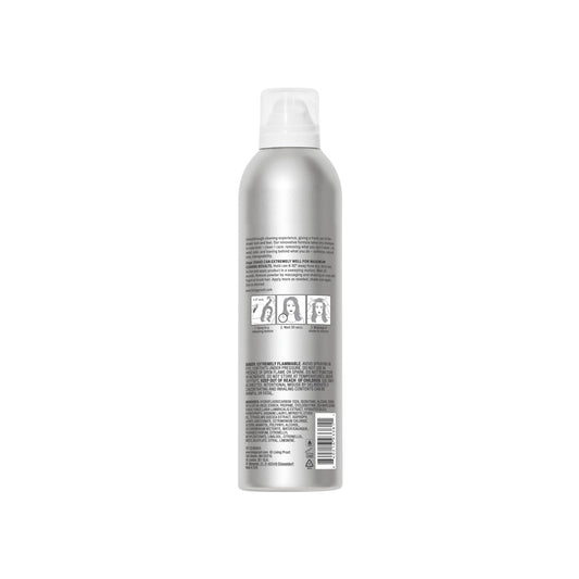 Living Proof phd dry shampoo spray application demonstrates easy mist for between-wash touch-ups.