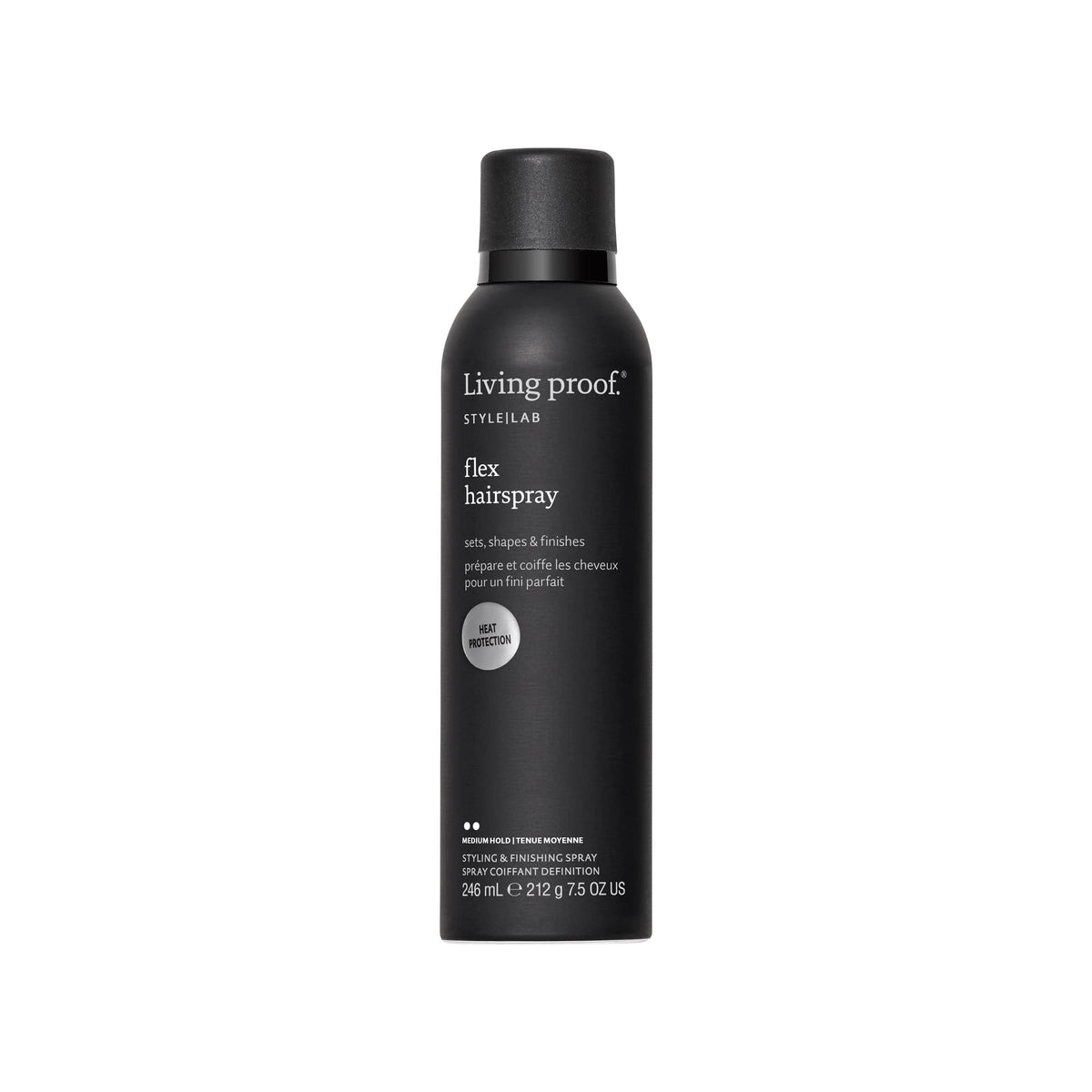 Living Proof Style Lab Flex Hairspray on damp hair adds structure with flexible hold