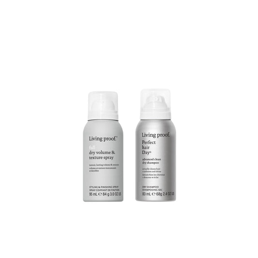 Living Proof Travel Advanced Clean Dry Shampoo bottle boosts freshness between washes