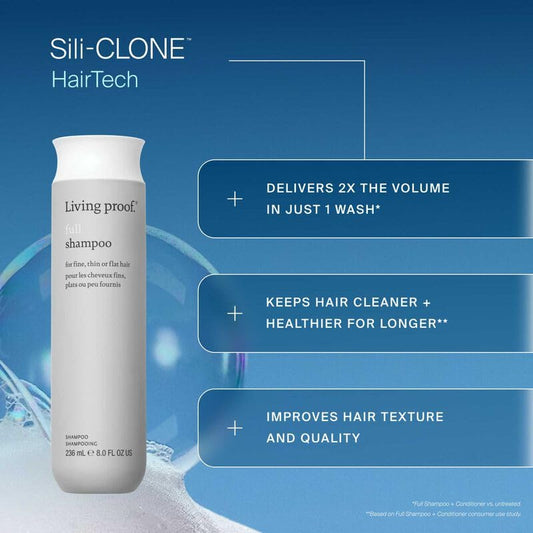 Living Proof Voluminous Hair Essentials Kit conditioner bottle detangles for fullness.