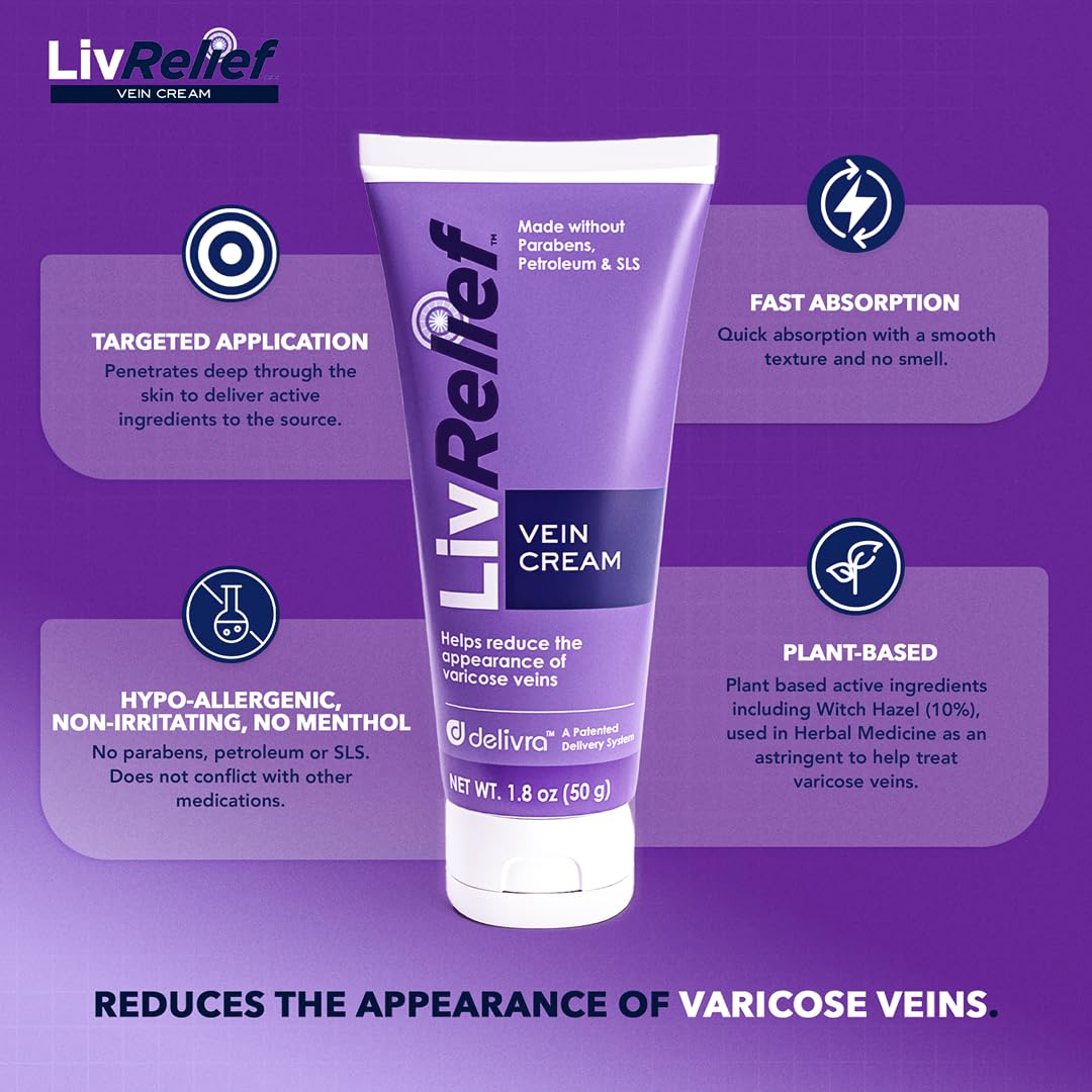 Close-up of LivRelief cream texture, fragrance-free and gentle.