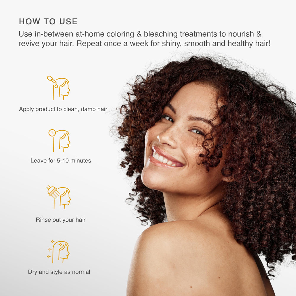 LIW pH Plex Stabilize hair mask dispersed on damp strands for even coverage