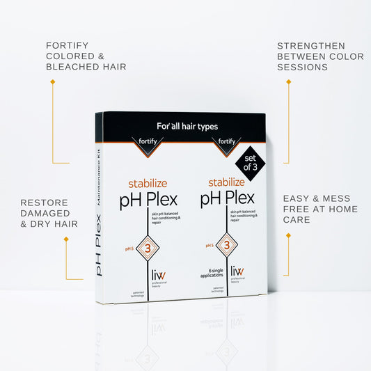 LIW pH Plex Stabilize sachet pack ready for convenient at-home maintenance