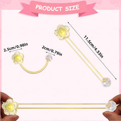 LIYAZHIL ball charm hair ties blue perfect for buns and ponytails