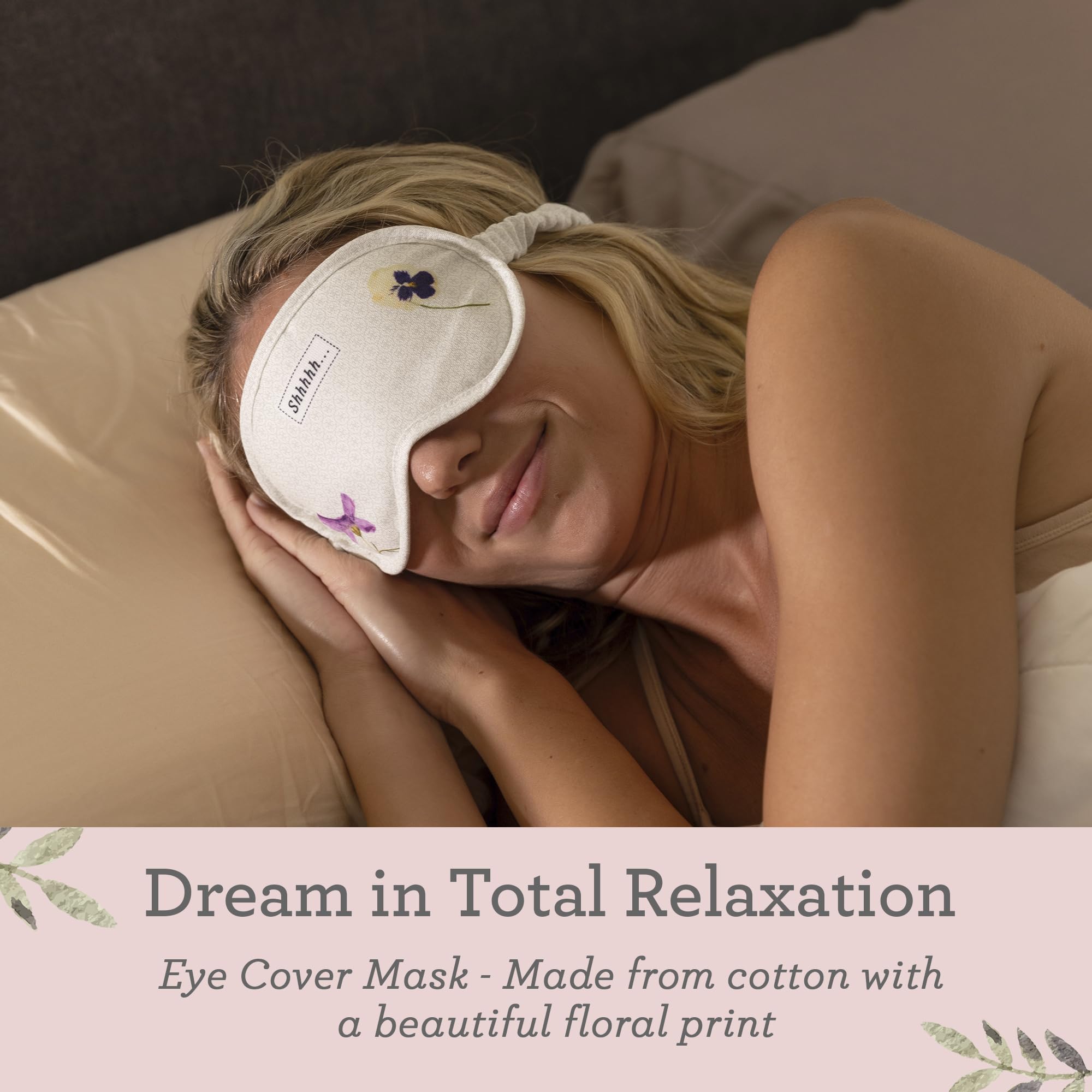 Lizush eye mask blocks light for restful, peaceful sleep