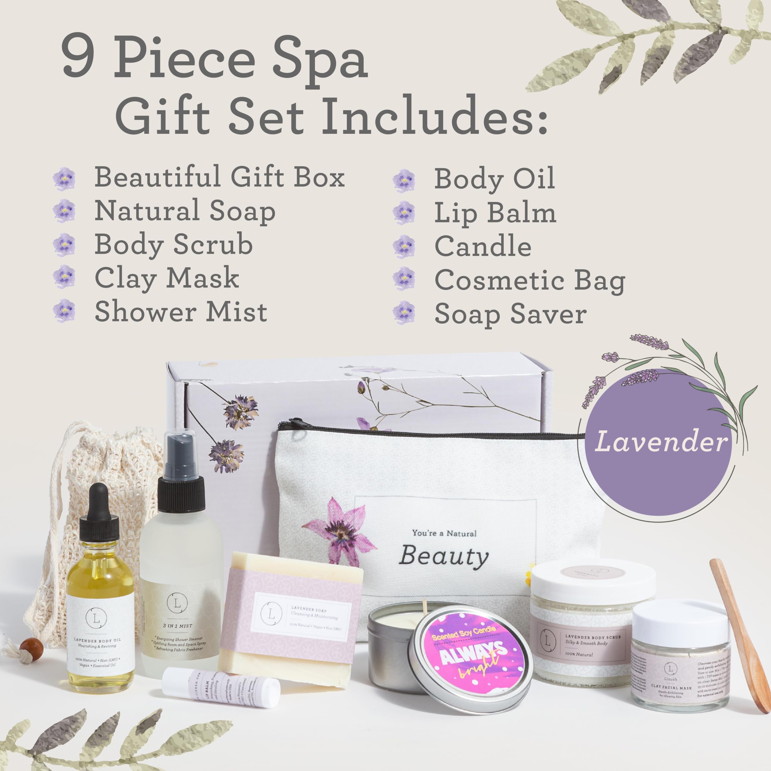 Lizush lavender body scrub for gentle exfoliation and smoother skin