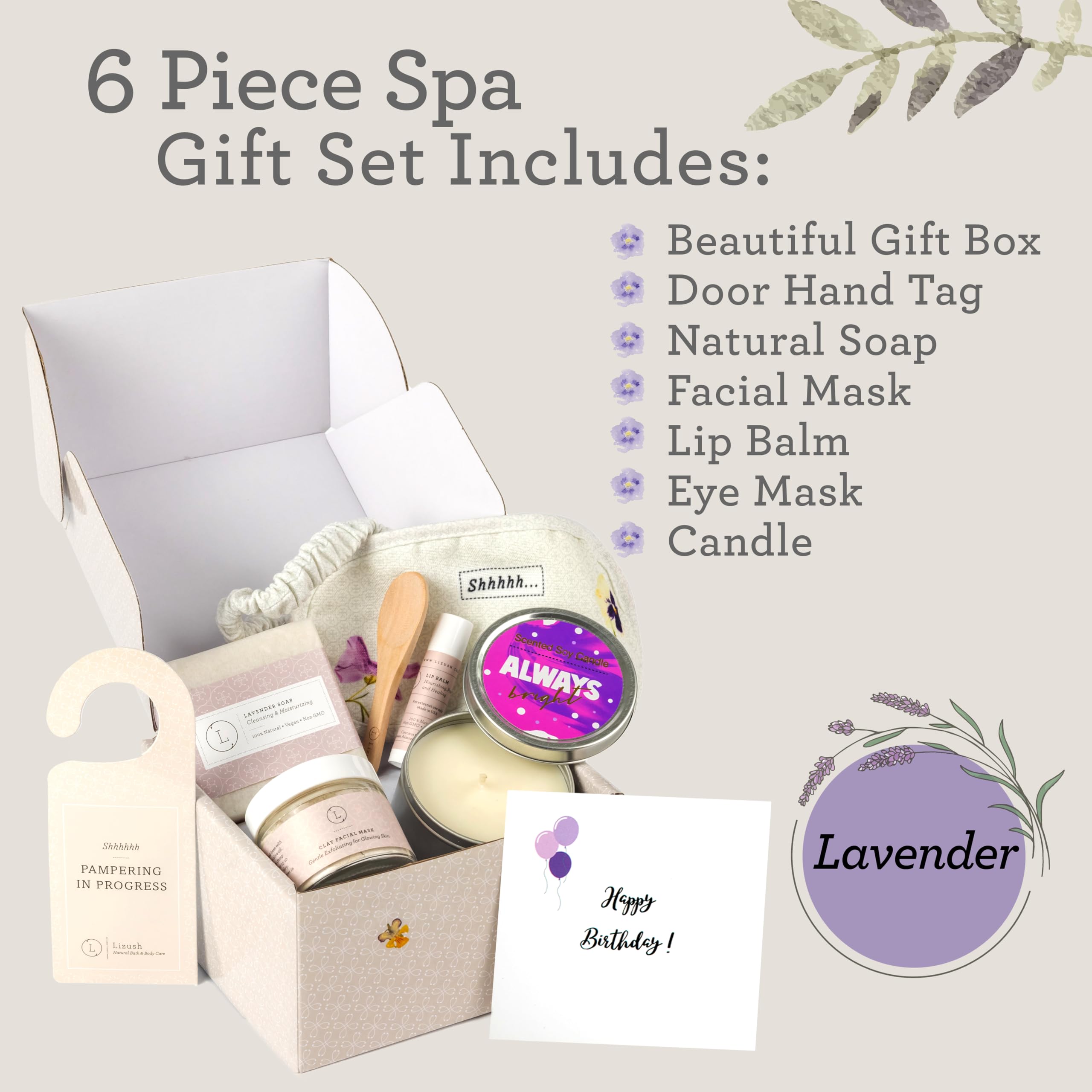 Lizush lavender soap bar offers soothing cleansing and fragrance.